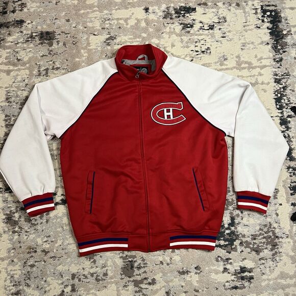 GIII Sports By Carl Banks NHL Montreal Canadiens Bomber Varsity Jacket Size XL
